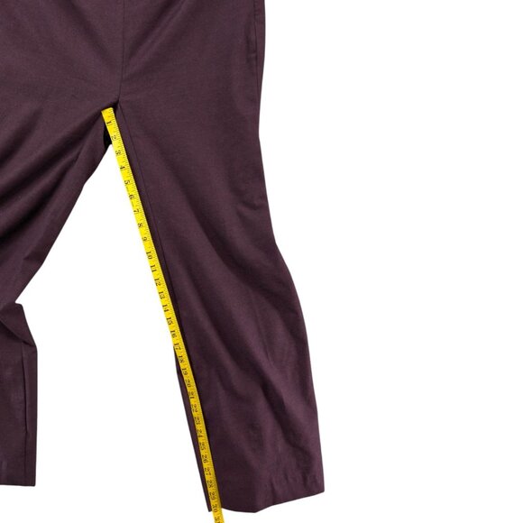 Carlisle Collection Virgin Wool Blend Pants Womens Burgundy Side Zip Lined Sz 10 - Picture 8 of 11